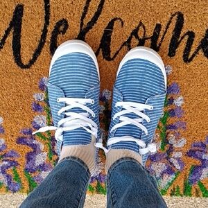 Striped Blue Sneakers